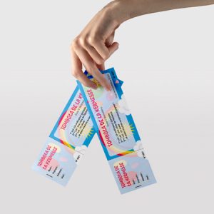 Ticket de tombola couleur