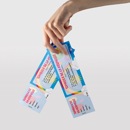 Ticket de tombola couleur – attirez l’œil, facilitez le tirage. Ticket de tombola couleur