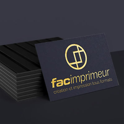 Cartes de visite 85 x 54 mm - dorure à chaud