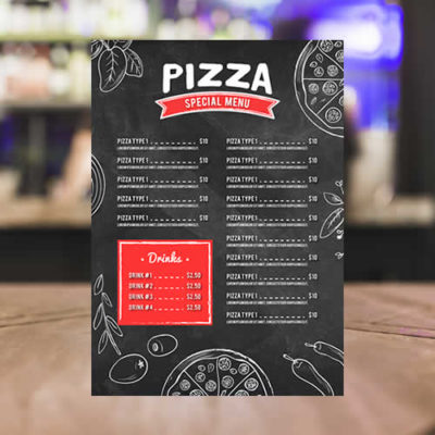 Imprimer menu indéchirable en ligne
