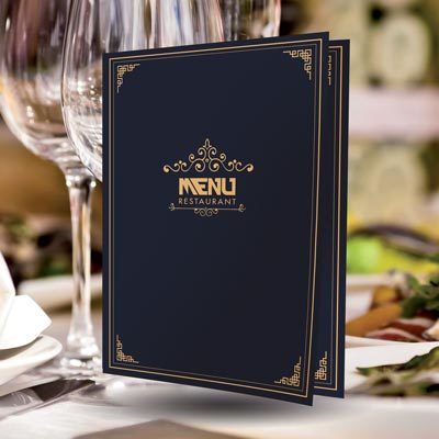Menu dépliant A3 ouvert A4 fermé