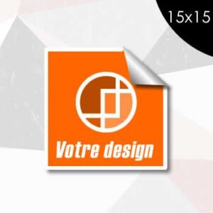 Impression stickers 15 cm Carrées