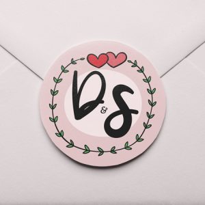 Sticker rond Mariage