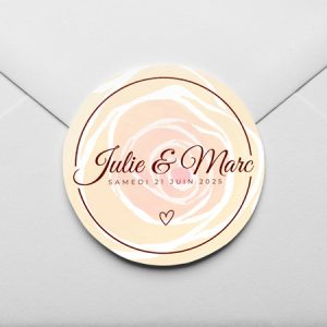 Sticker Rond Mariage