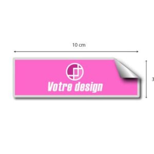 Stickers rectangle 10x3 cm