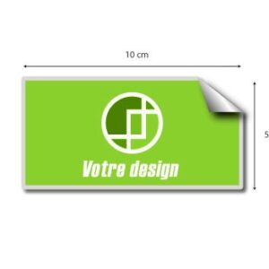 Stickers rectangulaire 10 x 5 cm