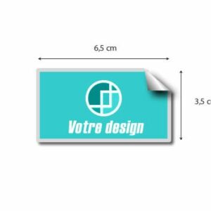 Stickers rectangulaire 6,5 x 3,5 cm