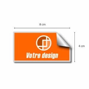 Stickers rectangle impression