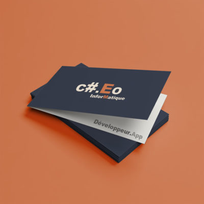 Carte de visite pliée