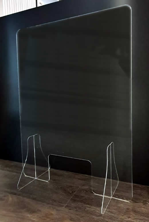 Vitre Ecran Protection Plexiglass Transparent 35X45cm Comptoir Accueil Réception Separation Latérale Bouclier Hygiaphone A01