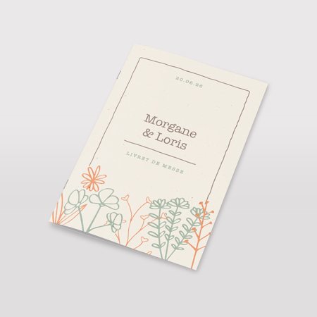 Impression livret de messe mariage personnalisé, support élégant pour accompagner votre cérémonie. Impression livret de messe mariage