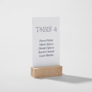 Numéro de table Mariage