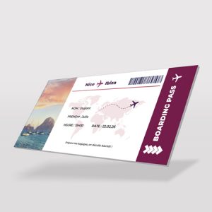 Billet d'avion géant personnalisé