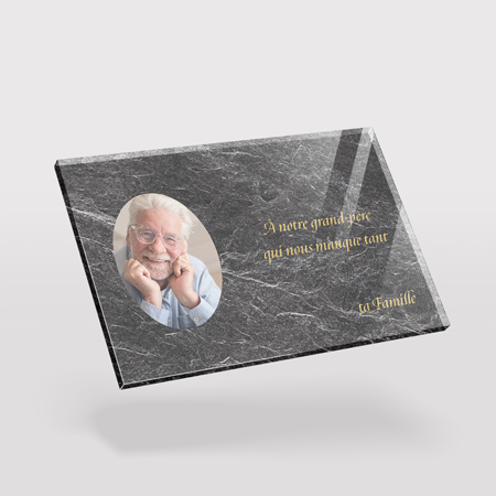 Plaque funéraire personnalisée en polycarbonate 8 mm. Plaque funéraire