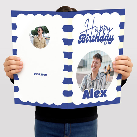 Carte anniversaire géante personnalisée — un format XXL pour un message qui compte. Carte anniversaire géante personnalisée