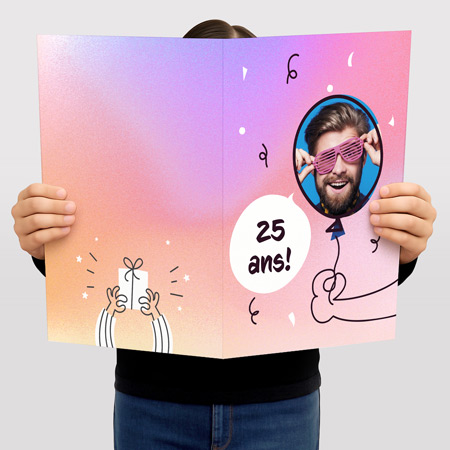 Carte d’anniversaire XXL — format géant, effet wahou garanti. Carte anniversaire XXL