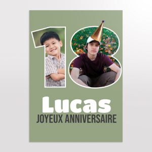 Affiche anniversaire 18 ans