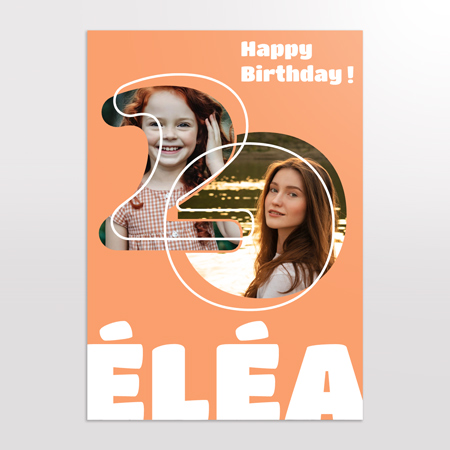 Bienvenue dans la vingtaine : une année qui commence en beauté Affiche anniversaire 20 ans