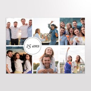 Affiche anniversaire modele 6 moments