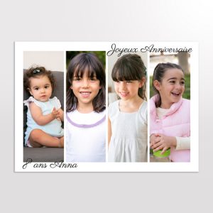 Affiche anniversaire modele évolution âge