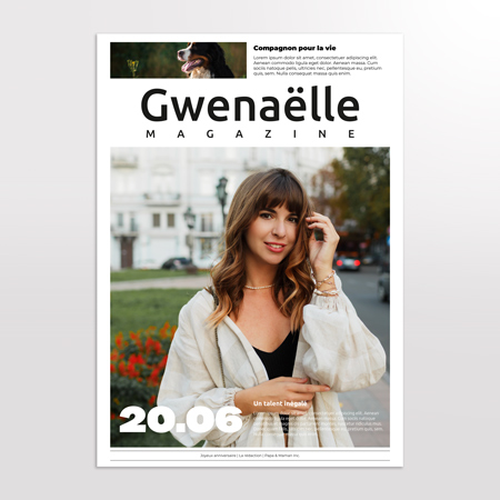 La une du jour : votre star fête son anniversaire Affiche anniversaire modele journal