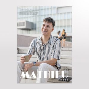 Affiche anniversaire modele magazine