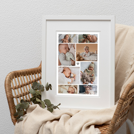 Un tendre portrait pour immortaliser la douceur des premiers instants. affiche photo bébé