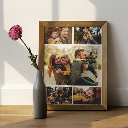 Un montage photo chaleureux pour célébrer les instants qui comptent vraiment. Affiche photo bons moments