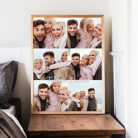 Un portrait chaleureux qui réunit vos plus beaux moments en un seul visuel harmonieux. Affiche portrait de famille