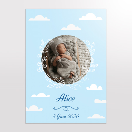 Impression poster naissance photo – Un souvenir imprimé pour célébrer les premiers instants de bébé. Impression Poster naissance photo