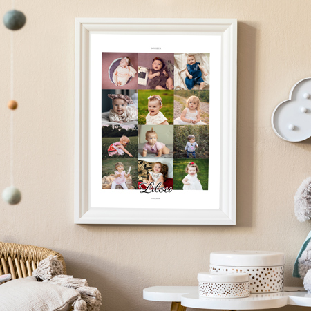 Un portrait tendre et lumineux pour célébrer l’univers unique de votre enfant. Affiche photo enfant