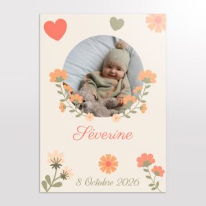 création poster naissance