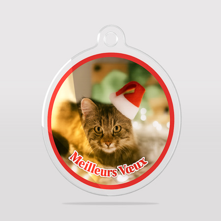 Décoration sapin de noël, boule personnalisée Décoration boule photo personnalisée sapin de noël