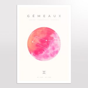 Affiche Zodiac Gémeaux