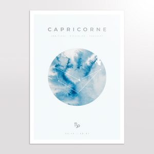 affiche signe astro capricorne