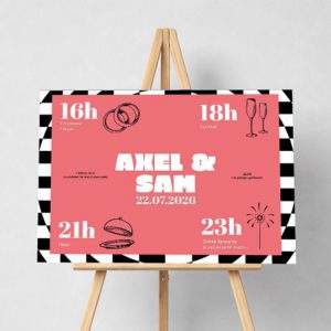 Panneau mariage rectangulaire – M03