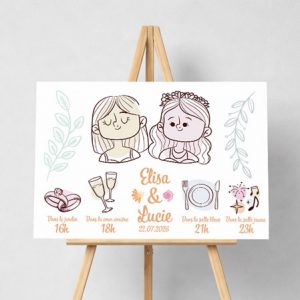 Panneau mariage rectangulaire – M04