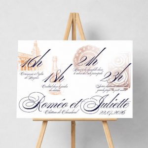 Panneau mariage rectangulaire – M05