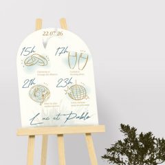 Panneau arche de bienvenue mariage