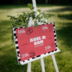 Pancarte de bienvenue mariage originale