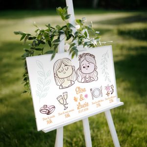 Panneau mariage rectangulaire – M04