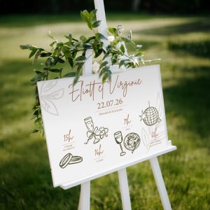 Panneau mariage rectangulaire – M01