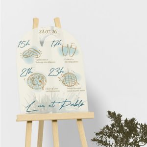 Panneau arche de bienvenue mariage