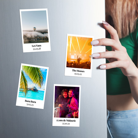 Magnet Polaroid photo – vos instants capturés dans un style rétro aimanté. Magnet Polaroid photo
