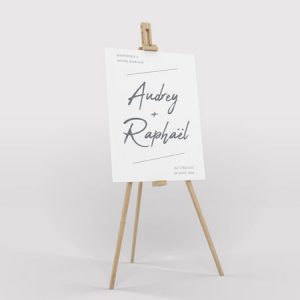 Pancarte mariage minimaliste