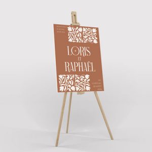 Pancarte mariage terracotta