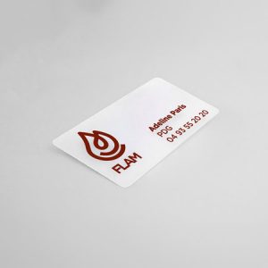 Carte de visite transparente PVC