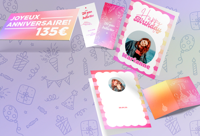 Des produits personnalisés pour créer un anniversaire unique, festif et mémorable.